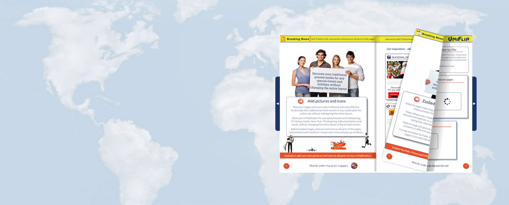 Create digital magazine, catalog, and brochure with interactive web elements now