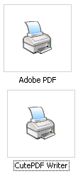 When you have added the PDF printer, the documents can be converted to PDF.
