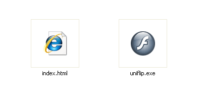 Use either uniflip.exe file for PC or uniflip.hqx for MAC.